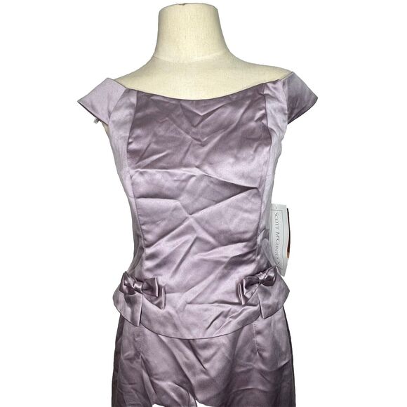 New Vintage Scott McClintock Off The Shoulder Bridal Wedding Dress Size 8 R25 - Picture 2 of 8